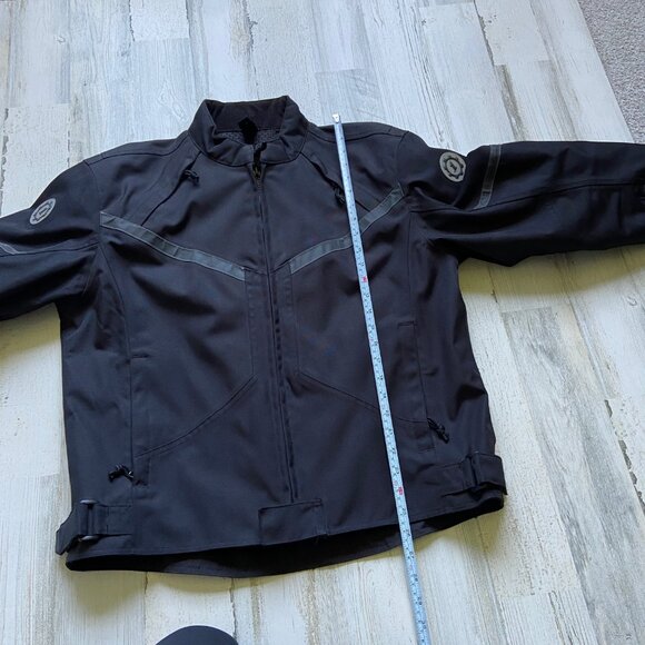 First Gear Mens Size Medium Rush Hypertex Motorcycle Jacket Black/Gray - Picture 11 of 12